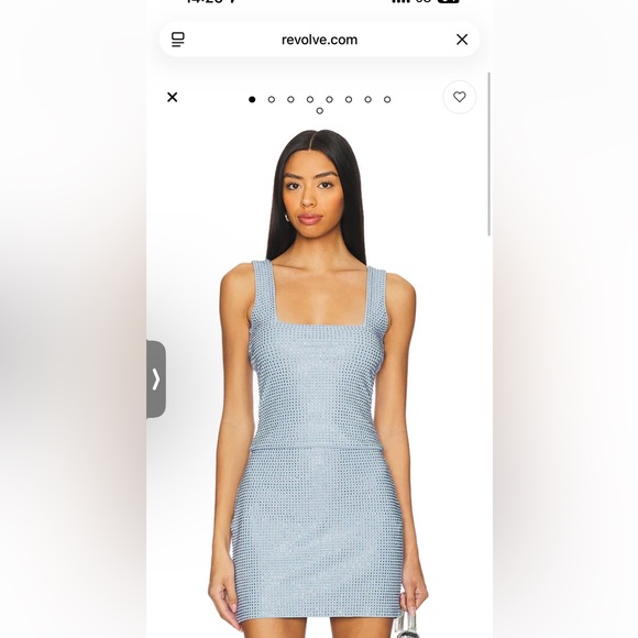 Good American Dresses & Skirts - Good American Winter Sky Blue Crystal Embellished Tank & Mini Skirt Set - Large